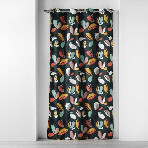 Tianyi-, Rideau À Oeillets (140 X 240 Cm) Panaflore Vert, Coton Imprimé