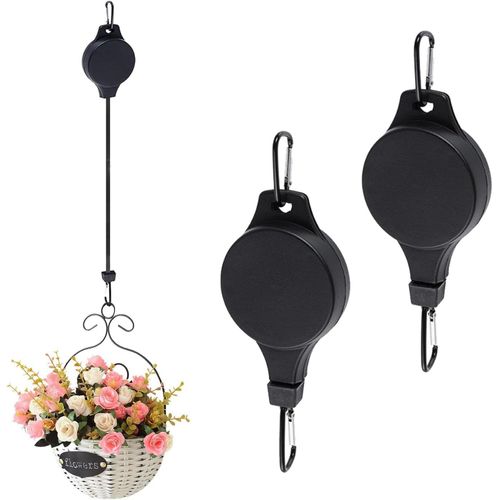 Tianyi-Lot De 2 Crochets Rétractables Pour Pots De Fleurs, Nichoirs À Oiseaux, Paniers Et Mangeoires À Oiseaux