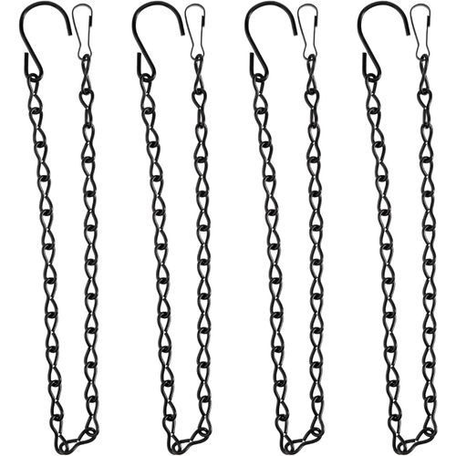 Lot De 4 Chaînes De Suspension Avec Crochets De 50,8 Cm Pour Plantes,Paniers Suspendus En Métal Pour Mangeoire À Oiseaux,Lanternes,Ornements,Carillons,Panneaux D'affichage,