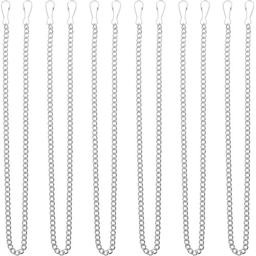 Tianyi-Lot De 6 Chaînes Suspendues De 50 Cm - Chaîne En Métal À Suspendre - Argenté - Pour Mangeoires À Oiseaux, Carillons Éoliens, Lanternes