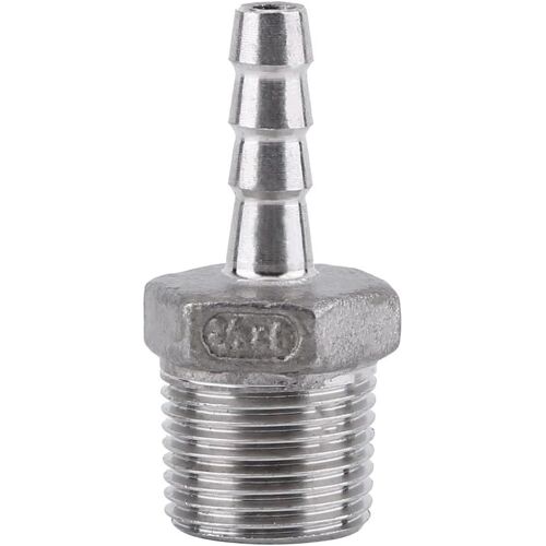 KALANKA-Raccord de Tuyau de Filetage Mâle Raccord de Queue de Tuyau de Barb BSP Acier Inoxydable SS304 (3/8"x6mm)