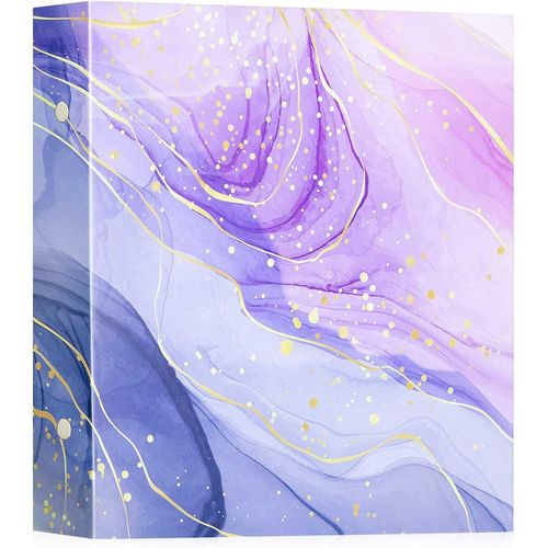 Tianyi-Grand Album Photo 10x15 600 Pochette, Format Cuir Tissu Album Pour Horizontal Vertical Photos Violet Or