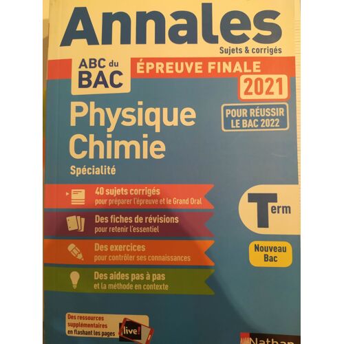 Annales Spécialité Physique-Chimie- Abc Du Bac -2021