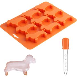 Tianyi-Moule En Silicone En Forme De Teckel, Moule À Glaçons En Forme De Teckel, Moule Amusant Pour Chocolat, Biscuits, Gelée, Bougies Et Savons, Pour Les Anniversaires, Thanksgiving, Noël, Pâtisseri