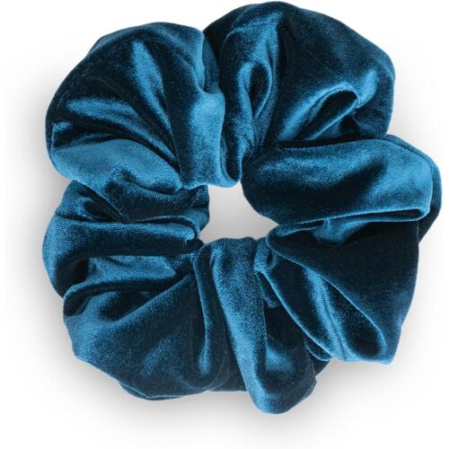 Chouchou En Velours, Épais, Doux Et Confortable, Pour Queue De Cheval D'hiver, Pour Femme, Cheveux Longs Et Épais (Bleu) 