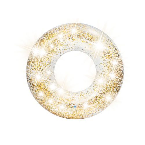Bouée Gonflable Intex Paillettes Or Ø 119 Cm