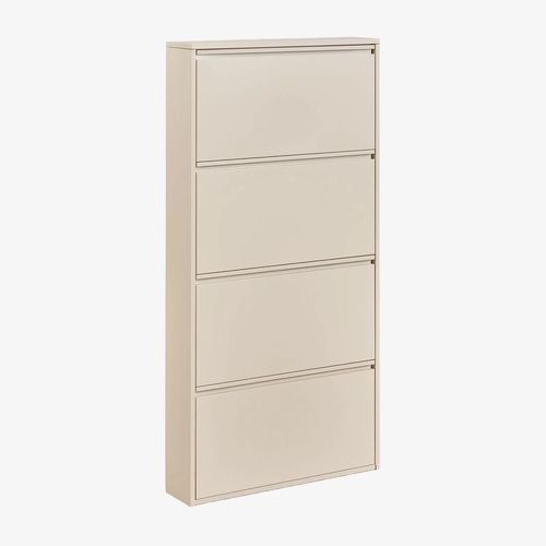 Étagère À Chaussures En Acier Logan Tapioca Beige