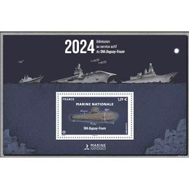 France 2024, Très Beau Mini-Bloc Et Timbre Neuf** Luxe Yvert 5825, Marine Natrionale Sna (Sous-Marin Nucléaire D'Attaque) Duguay-Trouin.
