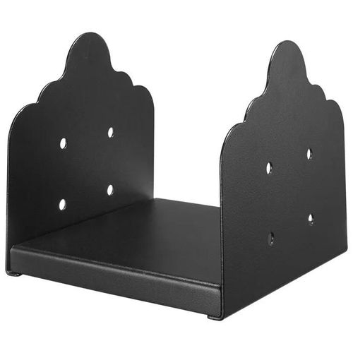Support De Poteau Bois-Duoku-Lot De 2-Base De Poteau-En Acier Au Carbone Robuste-Ancrage De Poteaux Stable-Noir