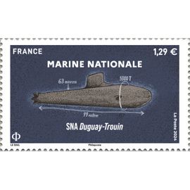 France 2024, Très Beau Timbre Neuf** Luxe Yvert 5825, Marine Nationale Sna (Sous-Marin Nucléaire D'Attaque) Duguay-Trouin.