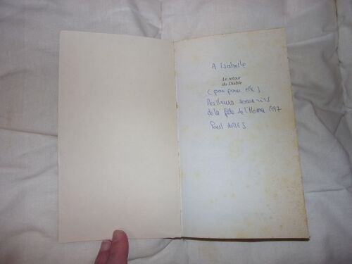Le Retour Du Diable Dédicacé Par L’ Auteur Paul Aries