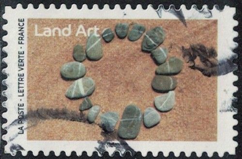 France 2024 Oblitéré Used Land Art Cercle Fait De Galets Dans Le Sable Y&T Fr 2379 Su