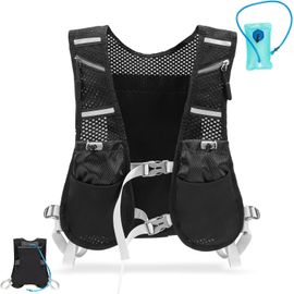 Apt-Gilet Trail Unisexe Avec Poche À Eau 1l ¿ Gilet Hydratation Running Homme/Femme, Sac Hydratation Running Léger Pour Marathon, Randonnée, Cyclisme