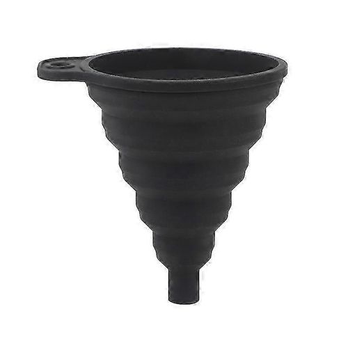 Entonnoirs Pliables En Silicone, Portables Et Universels, Pour Remplissage De Liquide, Transfert D'huile Moteur, Vidange D'essence, Accessoires Automobiles - Noir