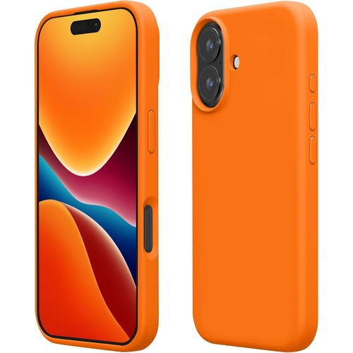 Housse Compatible Avec Apple Iphone 16 Plus Coque - Housse De Téléphone Protection Souple En Tpu Silicone - Orange Fruitée