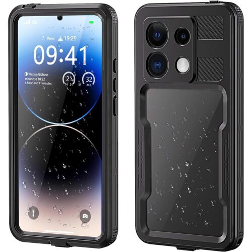 Coque ¿¿tanche pour Xiaomi Redmi Note 13 Pro 5G(Pas 4G) IP68 Fine r¿¿sistante aux Choc, ¿¿ la poussi¿¿re et ¿¿ la Neige, Housses int¿¿grale scell¿¿e sous l'eau Hybride TPU PC ext¿¿rieur ¿¿tuis