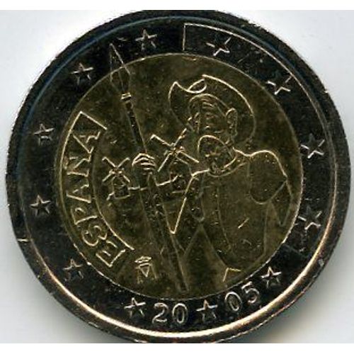 Espagne 2 Euros Commémorative 2005 Don Quichote