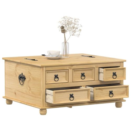 vidaXL Boîte de rangement Corona 90x78x45 cm bois de pin massif