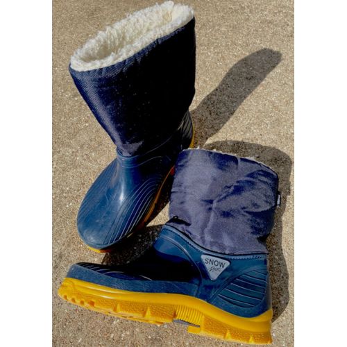 Bottes De Neige Bleues Et Jaune, Taille 32, Bootny Snow Power