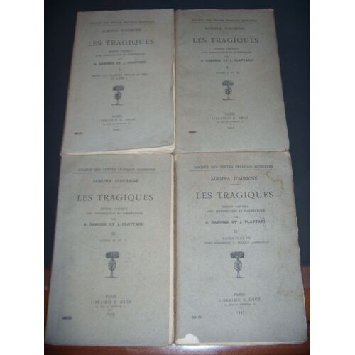 Agrippa D'Aubigné: Les Tragiques En 4 Volumes ( 7 Livres), 1932-33, Be