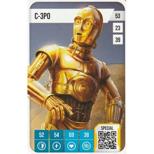 Carte Star Wars Auchan 2025 N°53 - C-3po