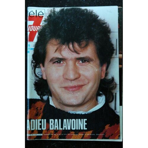 Télé 7 Jours 1339 1986 Balavoine Cover + 2 Pages