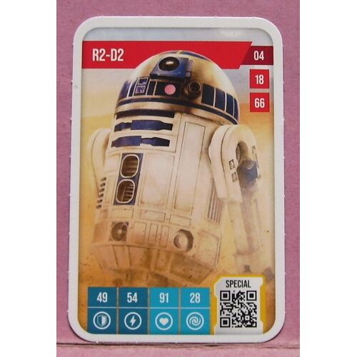 Carte Star Wars - R2 - D2 - 04 - 18 - 66 - Spécial - Auchan 2025