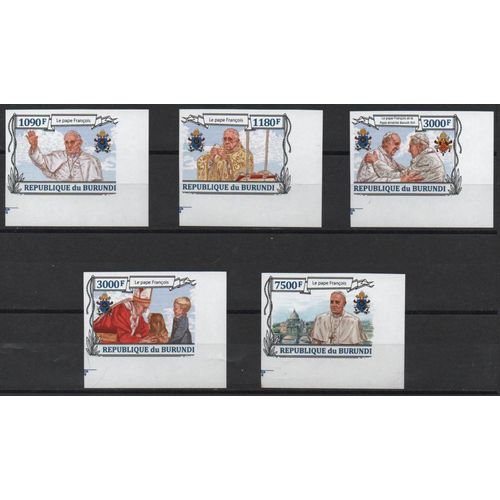 Burundi Timbres Le Pape François , Non Dentelés , 2013