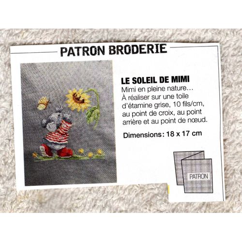 Patron Broderie Modes Et Travaux N° 1497 : Le Soleil De Mimi