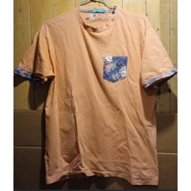 T-Shirt Homme - " D W R K & Surf - Good Men Heritage " - Corail - Taille L