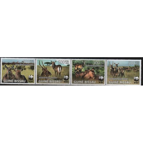 Guinée Bissau Timbres Animaux : Antilopes 2008 Wwf