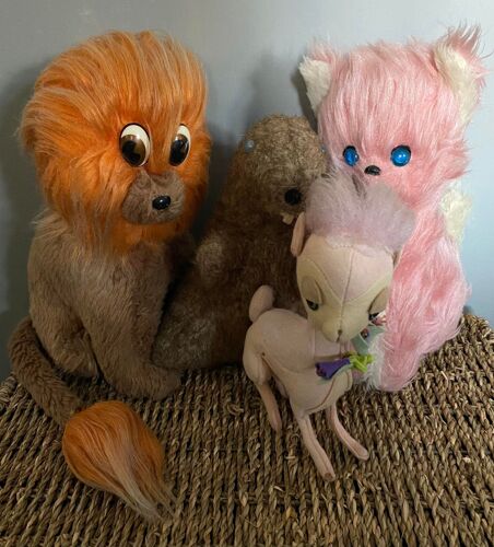 Peluche Vintage Années 60 / 70 Lot De 4