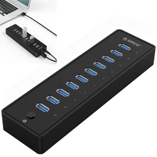 Hub USB 3.0-Hub USB haute vitesse à 10 ports,ORICO P10-U3-V1