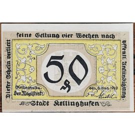 Billet Allemagne 50 Pfennig 08/1920 Kellinghusen Grm 688,1
