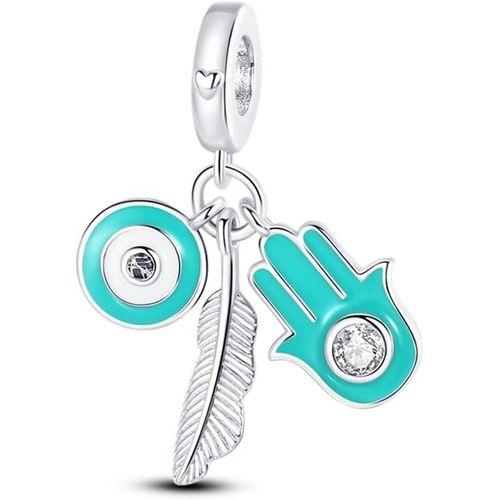 Eryi-Charme Monde Global Argent 925 Sterling Femmes Perles Charm Pendentif Breloque Avec 5a Zircone Compatible Pour Européen Bracelets Collier,Christmas Gifts For Family/Friends