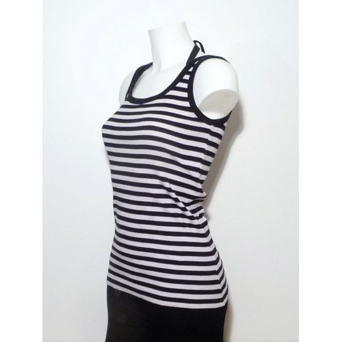 Top/ Tee Shirt À Rayures Bleu Marine Et Blanc- Taille 34/36- 3 Suisses