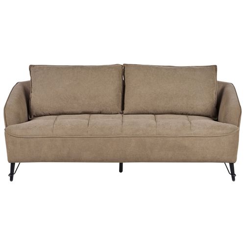 Canapé 3 places en tissu marron HOBRO