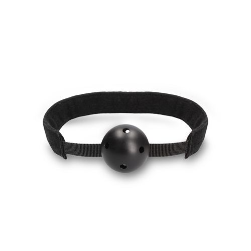 Bâillon Boule Ajustable Respirant Velvet Noir - Ouch - Noir