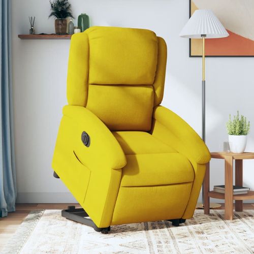 Vidaxl Fauteuil Inclinable Électrique Jaune Velours