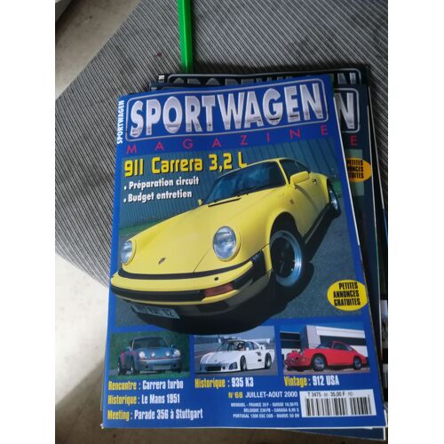 Sportwagen 68 De 2000 Porsche 904 Gts,912,911 Carrera 3.2,911 Biturbo Usa,Carrera Turbo Karajan,935/78 Gr5,Carrera Cup
