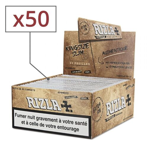 rizla+ - x50 feuilles à rouler authentique slim