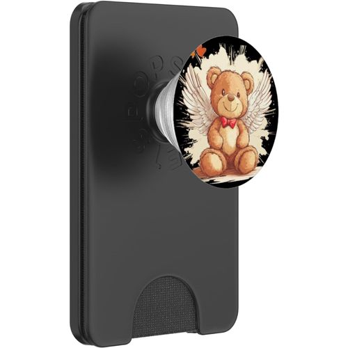 Kalanka-Heaven Sent : Ours En Peluche Amusant Avec Ailes Pour Adultes Et Enfants Popsockets Popwallet Pour Magsafe