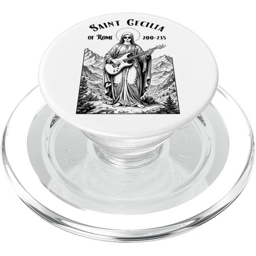Kalanka-Rock Music Patron Saint Cecilia Guitare Électrique Guitariste Popsockets Popgrip Pour Magsafe