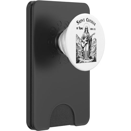 Kalanka-Rock Music Patron Saint Cecilia Guitare Électrique Guitariste Popsockets Popwallet Pour Magsafe