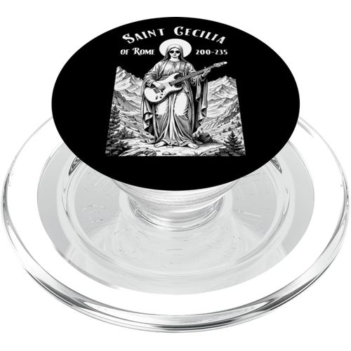 Kalanka-Rock Music Patron Saint Cecilia Guitare Électrique Guitariste Popsockets Popgrip Pour Magsafe