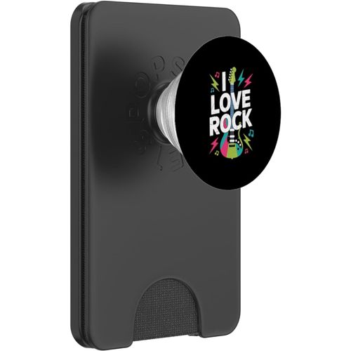 Kalanka-I Love Rock Guitare Électrique Vibrante Popsockets Popwallet Pour Magsafe