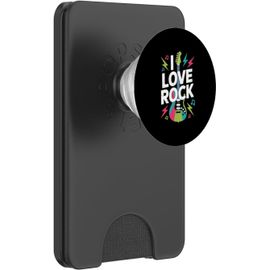 Kalanka-I Love Rock Guitare Électrique Vibrante Popsockets Popwallet Pour Magsafe