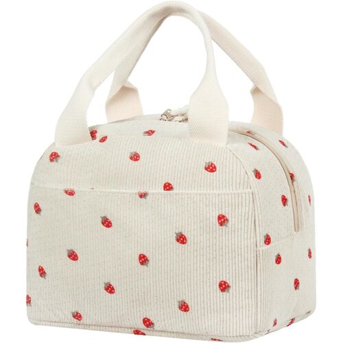 Kalanka-Sac Isotherme Repas Femme ¿ Boîte À Déjeuner Avec Bandoulière Réglable | Sac Isotherme Étanche Et Résistant À L'huile Pour Le Travail, L'école, Les Pique-Niques Et Les. (Beige)