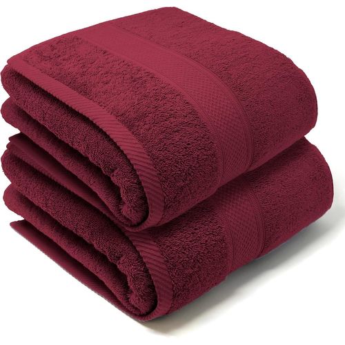 Kalanka-\U2013 Lot De 2 Serviette De Bain Grande Taille 100% Coton \U2013 Pour De Douche Et Toilette \U2013 Drap De Bain \U2013 Doux \U2013 Absorbant Et Certifié Oeko-Tex \U2013 Linge De Bain De Luxe
