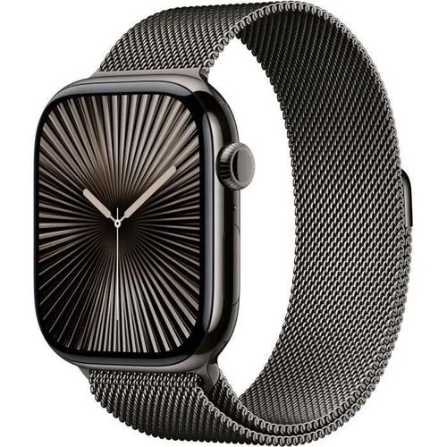 Apple Watch Series 10 GPS + Cellular - Boîtier Titane 46 mm Finition Ardoise - Taille S/M